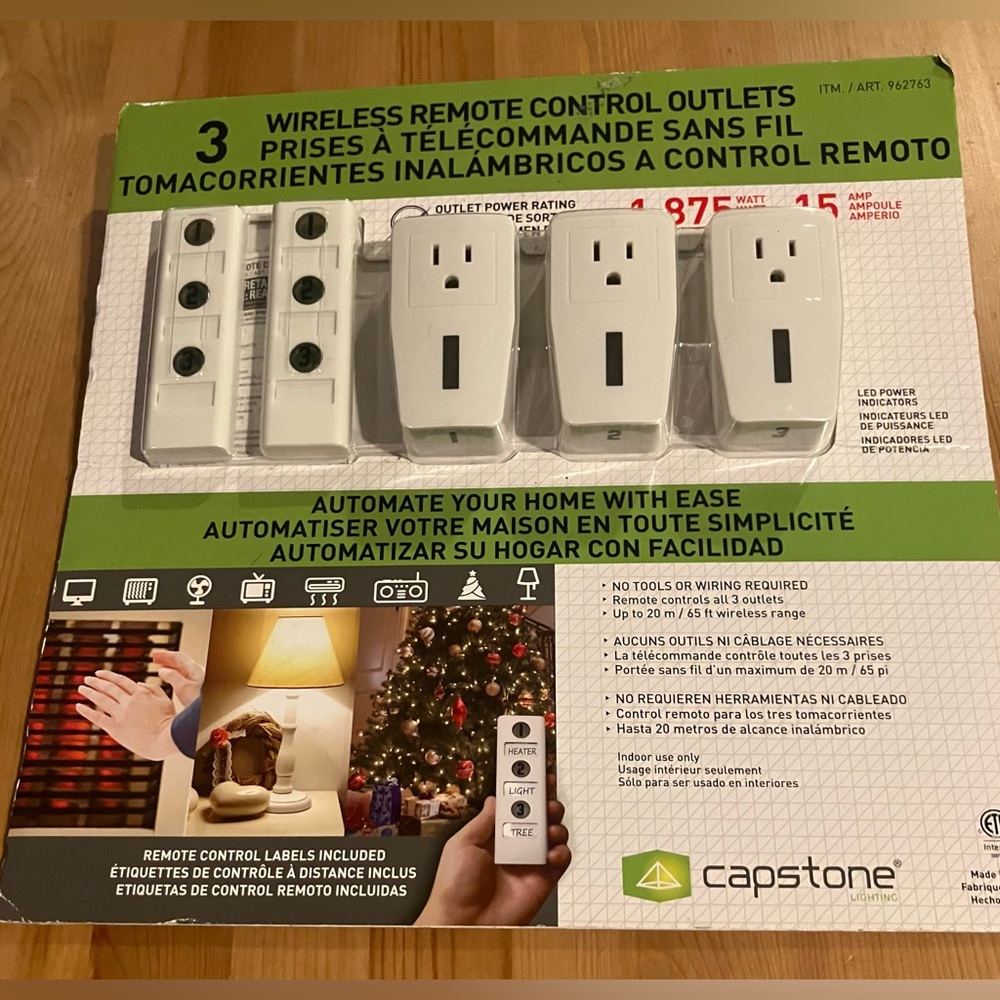 NEW Capstone Wireless Remote Control Outlets - sealed